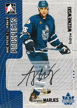 2005-06 In The Game Heroes and Prospects - Autographs Series II #A-AW Andrew Wozniewski Front
