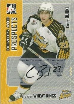 2005-06 In The Game Heroes and Prospects - Autographs Series II #A-CBK Codey Burki Front