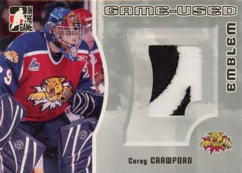 2005-06 In The Game Heroes and Prospects - Emblems #GUE-37 Corey Crawford Front