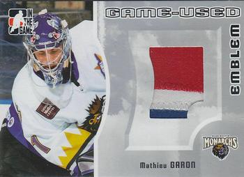 2005-06 In The Game Heroes and Prospects - Emblems #GUE-46 Mathieu Garon Front