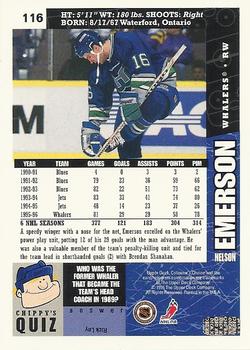 1996-97 Collector's Choice #116 Nelson Emerson Back