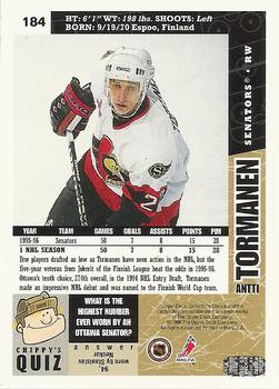 1996-97 Collector's Choice #184 Antti Tormanen Back