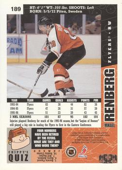 1996-97 Collector's Choice #189 Mikael Renberg Back
