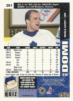 1996-97 Collector's Choice #261 Tie Domi Back
