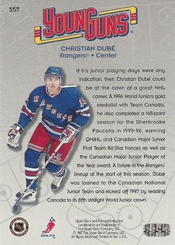 1996-97 Collector's Choice #357 Christian Dube Back