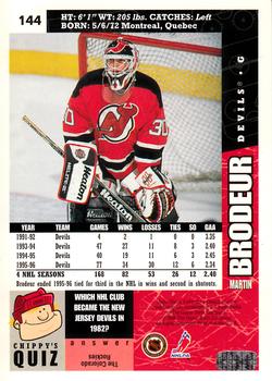 1996-97 Collector's Choice #144 Martin Brodeur Back