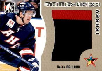 2005-06 In The Game Heroes and Prospects #GUJ-83 Keith Ballard Front