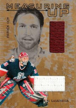 2005-06 In The Game Heroes and Prospects - Measuring Up Gold #MU-02 Jason LaBarbera / Patrick Roy Front