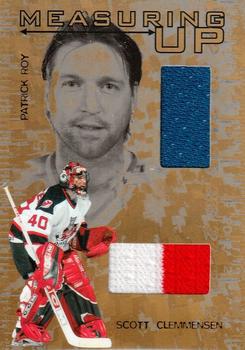 2005-06 In The Game Heroes and Prospects - Measuring Up Gold #MU-06 Scott Clemmensen / Patrick Roy Front