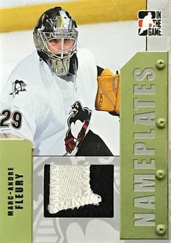 2005-06 In The Game Heroes and Prospects - Nameplates #N-05 Marc-Andre Fleury Front