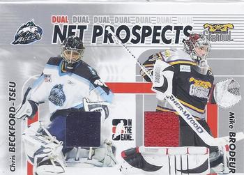 2005-06 In The Game Heroes and Prospects - Net Prospects Dual #NPD-09 Chris Beckford-Tseu / Mike Brodeur Front