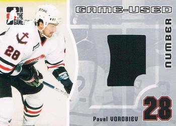 2005-06 In The Game Heroes and Prospects - Numbers #GUN-30 Pavel Vorobiev Front