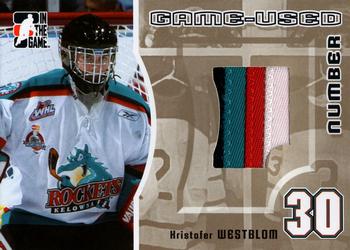 2005-06 In The Game Heroes and Prospects - Numbers Gold #GUN-43 Kristofer Westblom Front