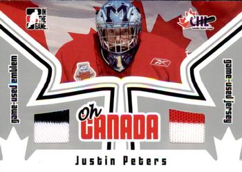 2005-06 In The Game Heroes and Prospects - Oh Canada #OC-14 Justin Peters Front