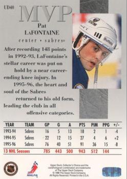 1996-97 Collector's Choice - Upper Deck MVP #UD40 Pat LaFontaine Back