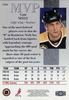 1996-97 Collector's Choice - Upper Deck MVP #UD41 Cam Neely Back