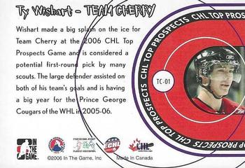 2005-06 In The Game Heroes and Prospects - Team Cherry #TC-01 Ty Wishart Back