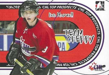 2005-06 In The Game Heroes and Prospects - Team Cherry #TC-08 Ben Maxwell Front