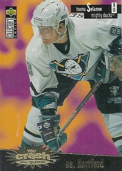 1996-97 Collector's Choice - You Crash the Game Gold #C19 Teemu Selanne Front