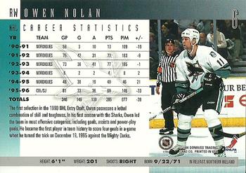 1996-97 Donruss #6 Owen Nolan Back