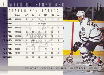 1996-97 Donruss #18 Mathieu Schneider Back