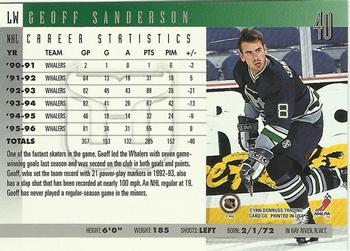 1996-97 Donruss #40 Geoff Sanderson Back
