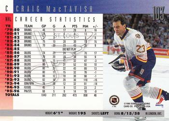 1996-97 Donruss #103 Craig MacTavish Back