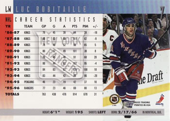 1996-97 Donruss #7 Luc Robitaille Back