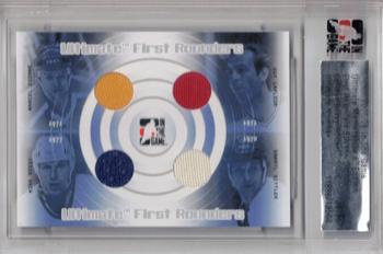 2005-06 In The Game Ultimate Memorabilia Level 2 - First Rounders Jerseys #4 Marcel Dionne / Guy Lafleur / Mike Bossy / Darryl Sittler Front