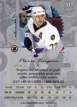 1996-97 Donruss Elite #112 Pierre Turgeon Back