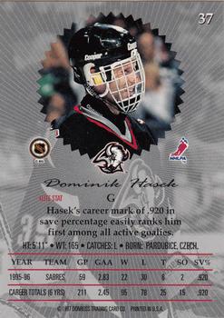 1996-97 Donruss Elite #37 Dominik Hasek Back