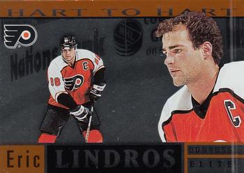 1996-97 Donruss Elite - Hart to Hart Eric Lindros #1 Eric Lindros Front