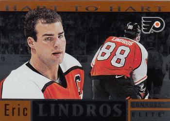 1996-97 Donruss Elite - Hart to Hart Eric Lindros #2 Eric Lindros Front