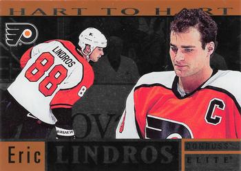 1996-97 Donruss Elite - Hart to Hart Eric Lindros #3 Eric Lindros Front