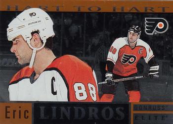 1996-97 Donruss Elite - Hart to Hart Eric Lindros #4 Eric Lindros Front