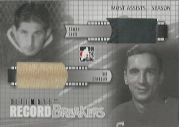 2005-06 In The Game Ultimate Memorabilia Level 2 - Record Breakers Jerseys #3 Elmer Lach / Ted Lindsay Front