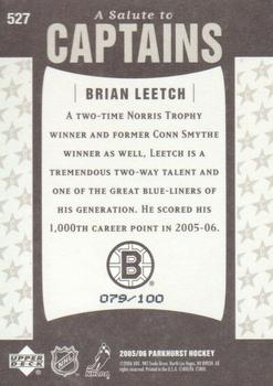 2005-06 Parkhurst - Facsimile Autographs #527 Brian Leetch Back