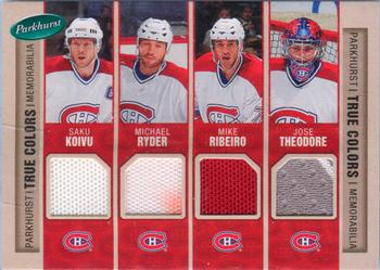 2005-06 Parkhurst - True Colors #TC-MOBO Brian Leetch / Saku Koivu / Mike Ribeiro / Jose Theodore / Glen Murray / Andrew Raycroft / Michael Ryder / Patrice Bergeron Front