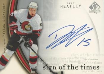 2005-06 SP Authentic - Sign of the Times #DH Dany Heatley Front