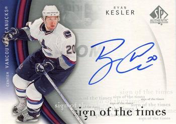 2005-06 SP Authentic - Sign of the Times #RK Ryan Kesler Front