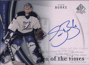 2005-06 SP Authentic - Sign of the Times #SB Sean Burke Front