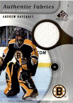 2005-06 SP Game Used - Authentic Fabrics #AF-AR Andrew Raycroft Front