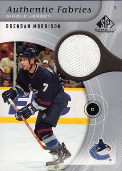 2005-06 SP Game Used - Authentic Fabrics #AF-BM Brendan Morrison Front