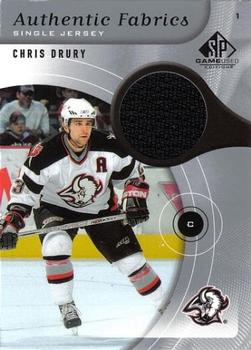 2005-06 SP Game Used - Authentic Fabrics #AF-CD Chris Drury Front