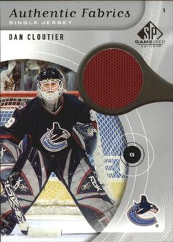 2005-06 SP Game Used - Authentic Fabrics #AF-DC Dan Cloutier Front