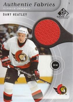 2005-06 SP Game Used - Authentic Fabrics #AF-DH Dany Heatley Front