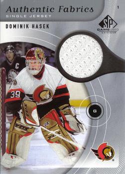 2005-06 SP Game Used - Authentic Fabrics #AF-HA Dominik Hasek Front