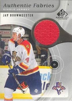 2005-06 SP Game Used - Authentic Fabrics #AF-JB Jay Bouwmeester Front