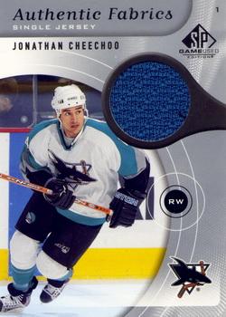 2005-06 SP Game Used - Authentic Fabrics #AF-JC Jonathan Cheechoo Front