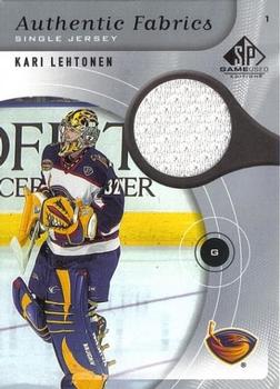 2005-06 SP Game Used - Authentic Fabrics #AF-KL Kari Lehtonen Front